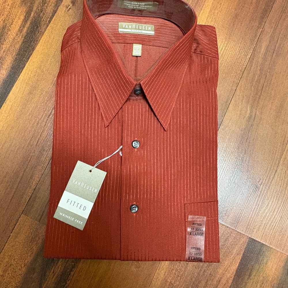 Van Heusen Men's Rust Dress Shirt